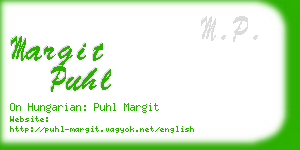 margit puhl business card